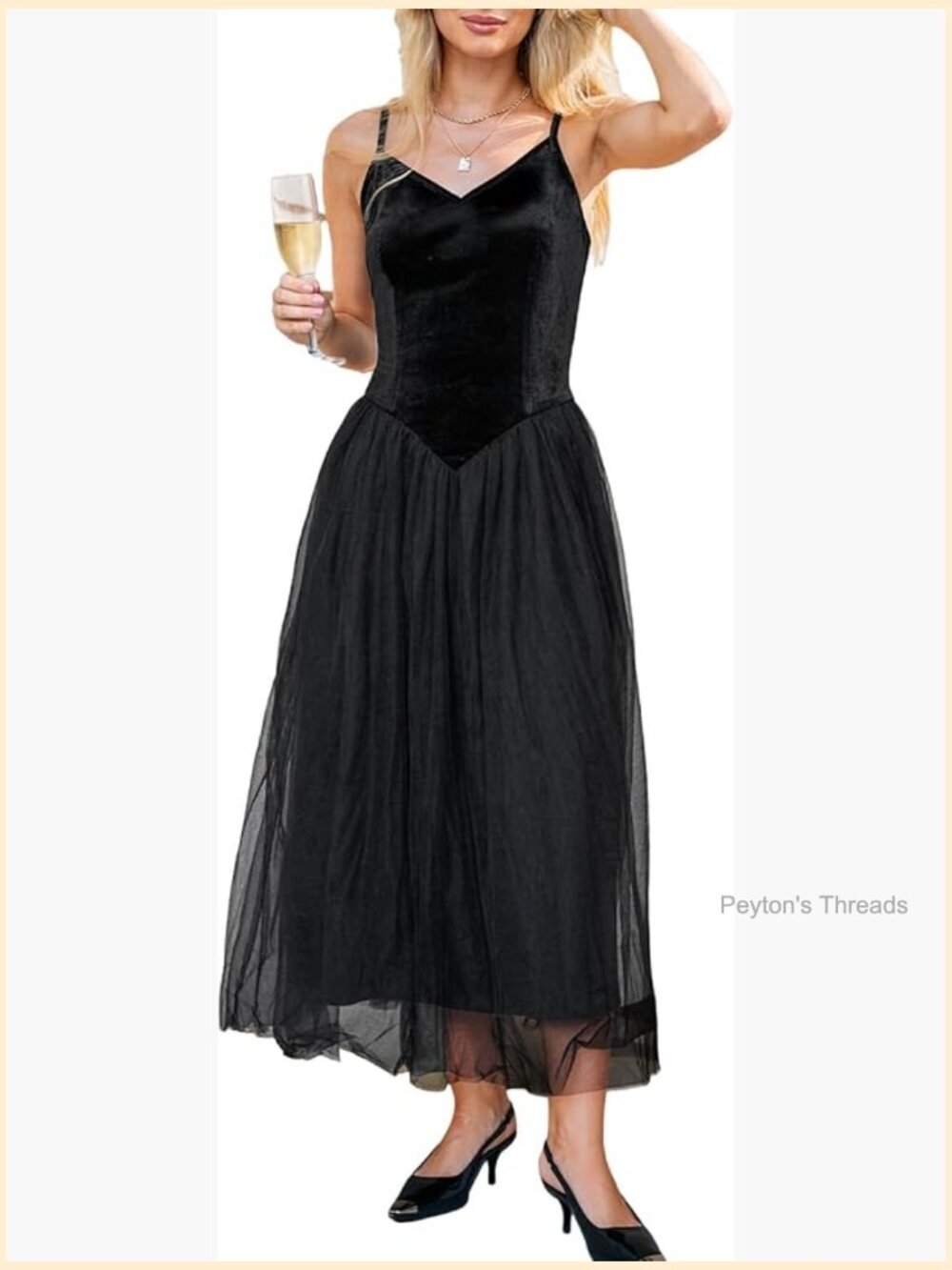 Women's Mesh Maxi Dress Spaghetti Strap Sleeveless A-Line Swing Flowy Summer
